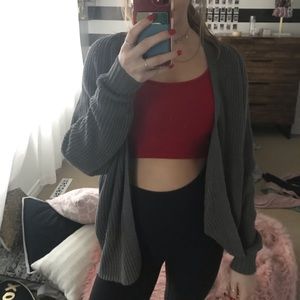 gray urban outfitters cardigan! 🖤